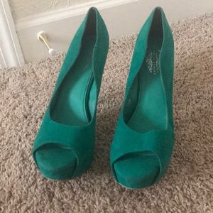 Teal stilettos